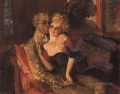 amoureux soir 1910 Konstantin Somov sexuelle nue nue